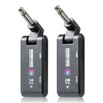 SONICAKE Wireless Guitar System, 2.4GHz Wireless System Transmitter Receiver Set Rechargeable Audio with 6 Channels for Guitar Bass Electric Instruments