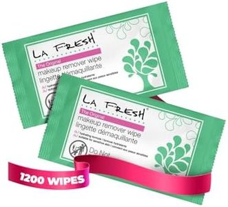 LA Fresh Makeup Remover Wipes with Vitamin E for Waterproof Makeup - Face Cleansing Wipes, Case of 1200ct Facial Wipes - Skin Care Travel Essentials