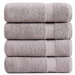 Bath Sheets Bathroom Towel Set- 4 Pack 100% Cotton Extra Large Bath Towels, Oversized Bath Towels, Luxury Bath Towels Large Bathroom Set, Shower Towels Bath Towel Sets for Bathroom, 35x66 - Platinum