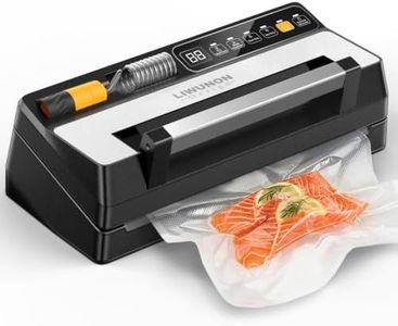 Vacuum Sealer for Food with Powerful Suction Pump, Dual-Heat Seal, Dry & Moist Modes, External Hose for Valve Bags, Canisters & Containers, Built-in Cutter & Bag Storage, Food Sealer for Meal Prep