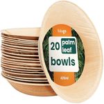 Haago 20 Pack Palm Leaf Bowls 6"/14