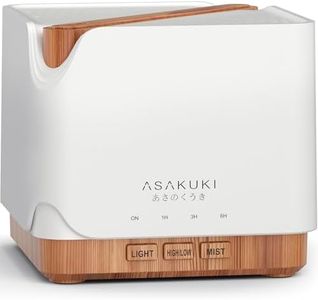 ASAKUKI 700ml Premium, Essential Oil Diffuser, 5 in 1 Ultrasonic Aromatherapy Vaporizer Humidifier, Timer and Auto-Off Safety Switch, 7 LED Light Colors
