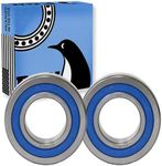 PGN (2 Pack) R16-2RS Bearing - Lubricated Chrome Steel Sealed Ball Bearing - 1"x2"x1/2" Bearings with Rubber Seal & High RPM Support