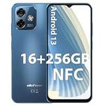 Unlocked Cell Phones Canada NFC, Ulefone Note 16 Pro, 16+256GB, Android 13, 50MP Dual Cameras, 6.52-inch Screen, Ultra Thin & Light, 4400mAh, OTG/Reverse Charge, 4G LTE Unlocked Smartphone (Blue)