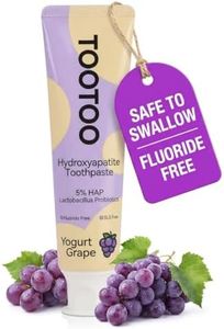 TooToo Kids Hydroxyapatite Toothpaste with Xylitol, Fluoride Free and SLS Free Toddler Natural Toothpaste, Yogurt Grape Flavor, Safe Kids Oral Care(Pack of 1)