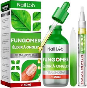 NAIL LAB Traitement Fongique Premium pour Ongles de Pied Extra Fort - 50ml - Contient de l'Huile d'Arbre à Thé, Mycose des Ongles pour les Ongles des Mains - Stylo Antifongique de 3ml + Lime à Ongles