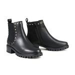 Milwaukee Leather MBL9457 Women's Premium Black Leather Fashion Ankle Booties with Rivets - 9