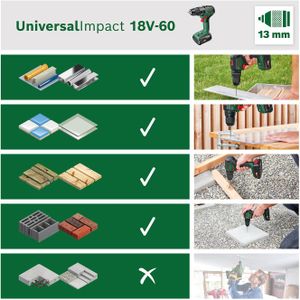 Bosch UniversalImpact 18V Cordless Drill – 60Nm Power Tool