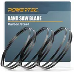 POWERTEC 13601 Bandsaw Blades 62 Inch Assortment for Woodworking and Soft Ferrous Metals – 3 Pack, Black