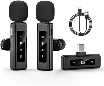 Enhanlife Wireless Lavalier Microphone for USB-C, Plug & Play Clip-On Mic with Active Noise Reduction, Long Battery Life, Wide Compatibility for iPhone 15/Android/PC/Vlog/YouTube