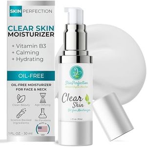 Skin Perfection Clear Skin Oil Free Facial Moisturizer Non-greasy Formula Great for Oily Skin Hydration with Hyaluronic Acid Skin Calming Vitamin B5 Light Gel with Hyaluronic Acid