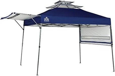 Quik Shade 10' x 17' Summit X 170 Square Feet of Shade Straight Leg Base with Adjustable Dual Half Awnings Instant Outdoor Pop-Up Canopy, Blue