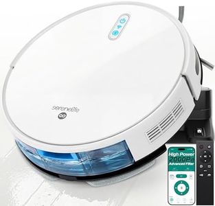 Smart Robot Vacuum and Mop Combo, 2000Pa Suction, App Control, 4 Cleaning Modes, Anti-Fall Sensors, Multi-Surface Cleaning, Self-Charging, Ideal for Pet Hair, Soft and Hard Floors, White