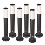 BENE Stainless Steel Ss Benjamin Bollard Garden Lights For Home & Garden Decoration 60Cm Milky, Lamps For Outdoor Weatherproof, Grey Garden & Path Lights (Pack Of 6)