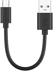 Micro USB Cable, CableCreation Short USB 2.0 to Micro USB Cable, High-Speed A Male to Micro B, Triple Shielded Cable, 6 Inch Black Color