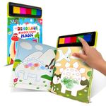 Wembley Dinosaur Finger Painting & Coloring Art Book with 5 Finger Paint Ink Thumbprint Art & Craft for Boys & Girls Age 3 4 5 6 + Years Non-Toxic Mess-Free Washable Colors Ideal for Birthday Gift