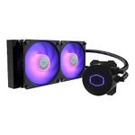 CoolerMaster MasterLiquid ML240L RGB V2, Close-Loop AIO CPU Liquid Cooler, 3rd Gen Dual Chamber Pump, 240 Rad, SickleFlow 120mm PWM, RGB Lighting for AMD Ryzen AM5/AM4/Intel LGA1700*/1200/115X