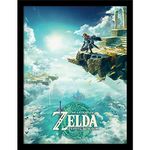 Pyramid International The Legend of Zelda Poster in Frame (Hyrule Skies Design) Wall Art in 30x40cm Poster Frame - Official Merchandise