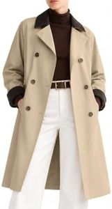 Orolay Women's Oversized Double Breasted Trench Coat Casual Barn Jacket Windproof Outerwear for Spring Fashion Khaki Small
