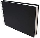 Artway Studio – Spiral Bound A4 Sketchbook – Landscape - 96 Sides/48 Pages of 170gsm Cartridge Paper – Black Hardback Sketchbook