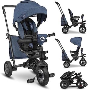 LIONELO Tris Plus 2in1 Bicicletta Triciclo e Passeggino pieghevole per bambini da 9 mesi fina a 25kg Sedia 360gradi Fronte Mamma o Strada Bici regolabile e compatta Borsa Portabibite Ruote PU