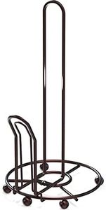 SimpleHouseware Kitchen Paper Towel Holder Countertop, Free Standing Roll Holder, Bronze