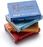 Culture Supply Surfboard Wax ~ 80g Bars | 6-Packs and 84 bar Cases | Tropical/Base | Warm | Cool | Cold | Wax Comb Included (Cool, 6-Pack)