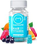 Sugarbear Hair Vitamin Gummy 2 Month Supply Extra Strength Biotin 6000mcg, Growth for Men & Women, Vegan Vitamin B12, MSM, Inositol, Omega 3, Elderberry, Certified Kosher, Halal, Cruelty-Free