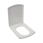 keebgyy Toilet Seats Replacement Toilet Seat Lid Quiet Close PP Material Rectangle Shape Thicken Universal Durable Bathroom Accessories Fits All Regular Toilet Bowls