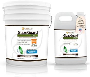 CoverTec GlazeGuard Gloss Floor Sealer Wall Sealer for Ceramic, Porcelain, Stone Tile Surfaces (Prof Grade - 2 Part Kit A+B = 4 Gal)