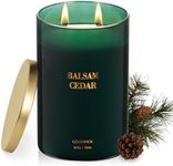 Goodpick 22 oz Balsam & Cedar Scented Candles - Classic Luxury Aromatherapy Soy Candles, Large Jar Gifts for Men & Women, Ideal for Birthdays
