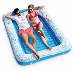 Inflatable Tanning Pool Lounger Float - Jasonwell 4 in 1 Sun Tan Tub Sunbathing Pool Lounge Raft Floatie Toys Water Filled Tanning Bed Mat Pad for Adult Blow Up Kiddie Pool Kids Ball Pit Pool (XL)