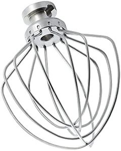 Stainless steel Wire Whip Attachment for KitchenAid Tilt-Head Stand Mixer Accessory K45WW Replacement, Egg Cream Stirrer, Cakes Mayonnaise Whisk, Whipping Egg White, Dishwasher Safe