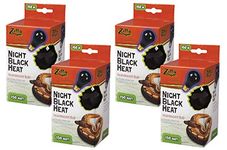 Zilla 4 Pack of Night Black Heat Incandescent Bulbs, 150 Watts, Reptile Heat Lamp Bulbs