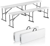 VEVOR Plastic Folding Bench, 6 FT P