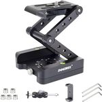 Z-Flex Tilt Tripod Head-INNOREL MH5 CNC Aluminum Alloy All Metal Flexible Folding Z Pan 360° Horizontal Rotation with 1/4" and 3/8" Screws, Max Load 6.61lb for Canon Nikon Sony DSRL Camcorder Slider