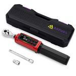 ANPUDS 1/4 Inch Drive Digital Torque Wrench, 0.33-22.1Ft.lb/0.45-30Nm, Adjustable Electronic Torque Wrench Set with ±1% Accuracy, Vibration, Buzzer and LED Flash Notification for Bicycle, Bike