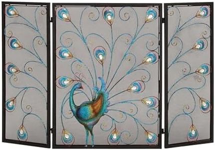 Deco 79 Metal Fireplace Screen 48 by 32-Inch