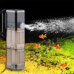 LONDAFISH Fish Tank Filter 3-in-1 Aquarium Submersible Pump Water Pump for Fish Tank 7W 8W 20W 25W (CHJ-602/8W)