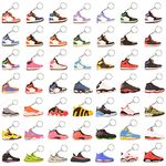 Lyenwhay 50 PCS Sneaker Key Chains Retro Shoe Key Chains Rubber Vintage Fun Gifts Party Favors Celebration Decoration, Multicolor, One Size