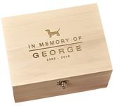 Personalised Wooden Dog, Cat, Rabbit, Hamster, Horse, Pet Memorial Keepsake Box - In Memory Of