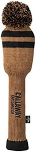 Callaway Knit DR BRW 23 Driver Headcover Head Cover, Men's, 18.1 inches (460 cm) 3, Brown