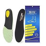 STQ Plantar Fasciitis Insoles for Womens, Arch Support Insoles for Standing All Day,Orthotic Flat Feet,Foot Valgus,High Arch, Shock Absorption Black 5/5.5 UK