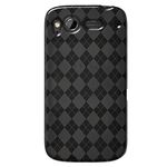 Amzer AMZ91275 Luxe Argyle High Gloss TPU Soft Gel Skin Case for HTC Desire S, 1-Pack (Gray)