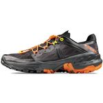 Mammut Men's Low Cut Hiking Shoe, Black-dark Tangerine, 8.5