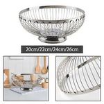 Stainless Steel Fruit Basket Countertop Fruit Bowl for Dining Table Holiday