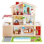 Hape E3405 Kids Wooden Doll Family Mansion with Accessories