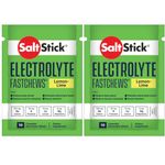SaltStick Fastchews, Electrolyte Replacement Tablets for Rehydration, Exercise Recovery, Youth & Adult Athletes, Hiking & Sports Recovery, 2 x Packets of 10 Tablets (Lemon Lime)