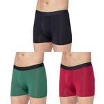 Bummer Men's Solid Micro Modal Trunks Underwear | Ultra Soft & Breathable | Combo Pack of 3