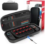 Auarte [Charge Inside] Switch 2 Carrying Case for Nintendo Switch 2 Console 2025 / Switch Original/Switch OLED, Slim Travel Carry Case for Nintendo Switch 2 Accessories with 10 Game Card Storage